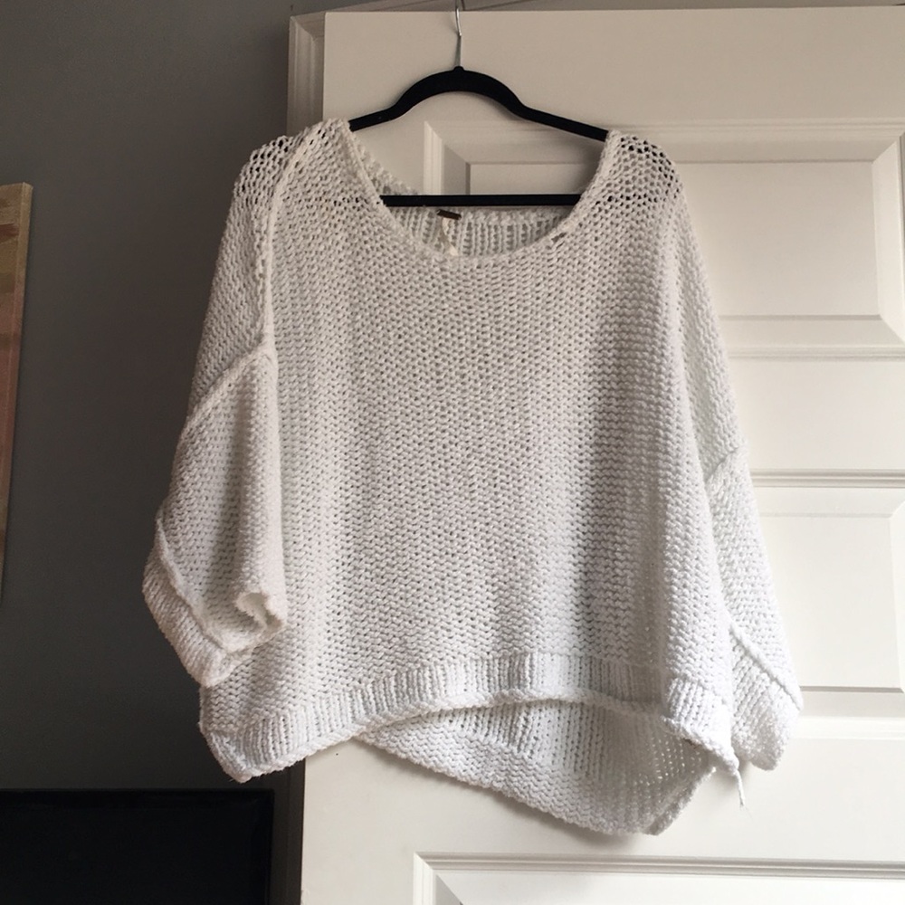 Free People White Sweater Size Small